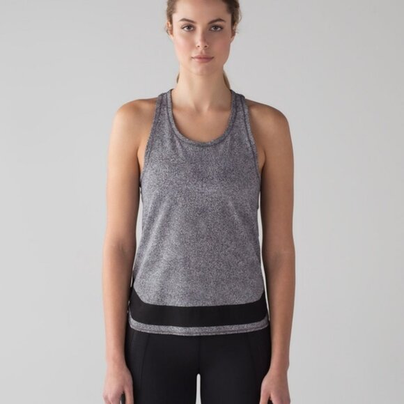 Lululemon Smooth Stride Tank (UV Protection) Sea Spray Alpine White Dark Chrome - Picture 1 of 7